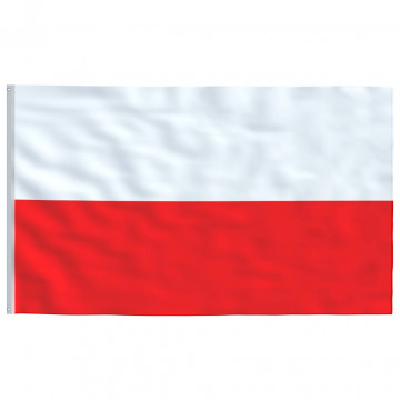 Steag Polonia și stâlp din aluminiu, 5,55 m - Img 2