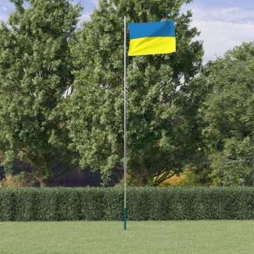 Steag Ucraina cu stâlp din aluminiu, 6,23 m - Img 1