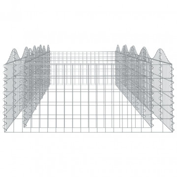 Strat înălțat cu gabion arcuit, 400x100x50 cm, fier galvanizat - Img 4