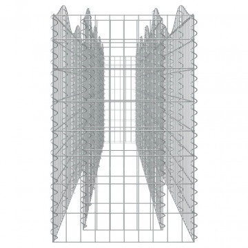 Strat înălțat cu gabion arcuit, 400x50x100 cm, fier galvanizat - Img 4