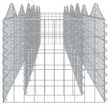 Strat înălțat cu gabion arcuit, 400x50x50 cm, fier galvanizat - Img 4
