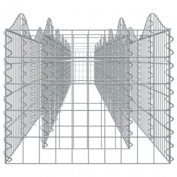Strat înălțat cu gabion arcuit, 600x50x50 cm, fier galvanizat - Img 4