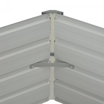 Strat înălțat de grădină antracit 129x129x45 cm oțel galvanizat - Img 6