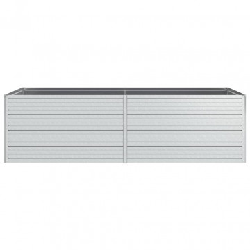 Strat înălțat de grădină argintiu 160x80x45 cm oțel galvanizat - Img 4