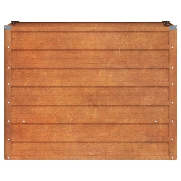Strat înălțat de grădină, ruginiu, 100x40x77 cm, oțel corten - Img 4