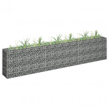 Strat înălțat gabion, 270 x 30 x 60 cm, oțel galvanizat - Img 1
