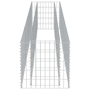 Strat înălțat gabion, 360 x 50 x 50 cm, oțel galvanizat - Img 5