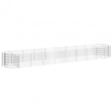 Strat înălțat gabion, 500x100x50 cm, fier galvanizat - Img 2