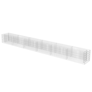 Strat înălțat gabion, 540 x 50 x 50 cm, oțel galvanizat - Img 3