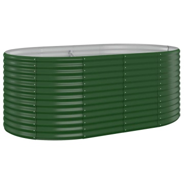 Strat înălțat grădină 175x100x68 cm oțel vopsit electrostatic - Img 2