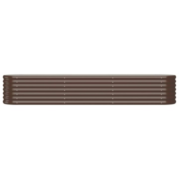 Strat înălțat grădină 224x40x36 cm oțel vopsit electrostatic - Img 3