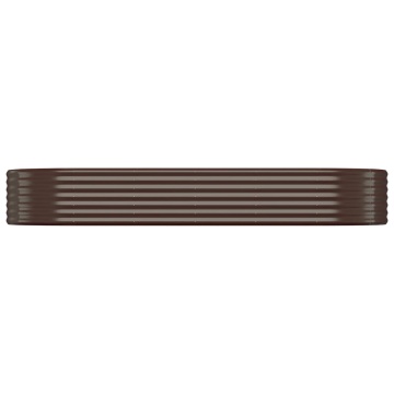 Strat înălțat grădină 249x100x36 cm oțel vopsit electrostatic - Img 3