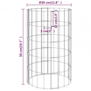 Straturi înălțate gabion 4 buc. Ø30x50/100/150/200 cm circulare - Img 8