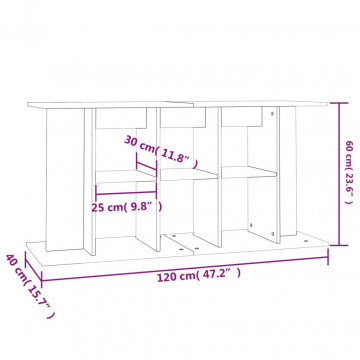 Suport acvariu, stejar sonoma, 120x40x60 cm, lemn prelucrat - Img 7