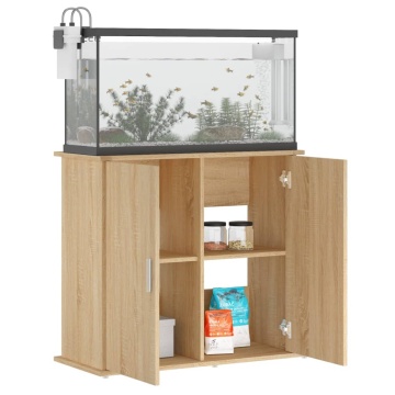 Suport acvariu, stejar sonoma, 81x36x73 cm, lemn prelucrat - Img 4