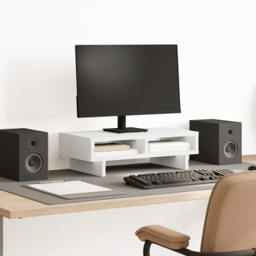 Suport de monitor, alb, 50x27x15 cm, lemn compozit - Img 1