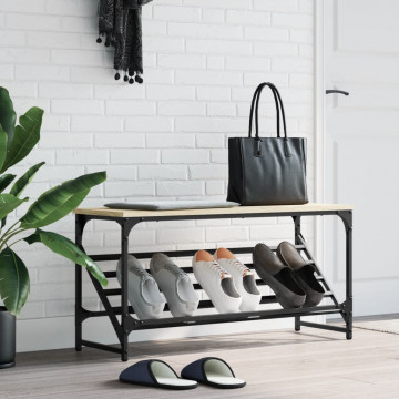 Suport de pantofi, stejar sonoma, 90x30x45 cm, lemn prelucrat - Img 1