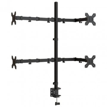 Suport de perete pentru monitor VESA 75/100 mm, negru, oțel - Img 3
