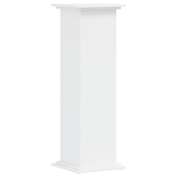Suport de plante, alb, 33x33x100 cm, lemn prelucrat - Img 2