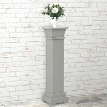 Suport de plante clasic formă stâlp pătrat gri 17x17x66 cm MDF - Img 4