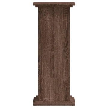 Suport de plante, stejar maro, 33x33x80 cm, lemn prelucrat - Img 4