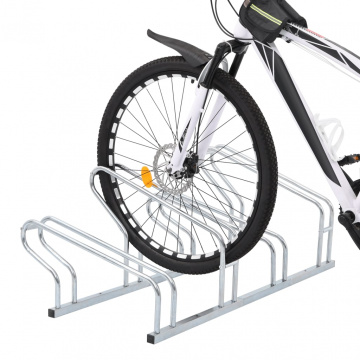Suport de sine stătător pentru 4 biciclete, oțel galvanizat - Img 2