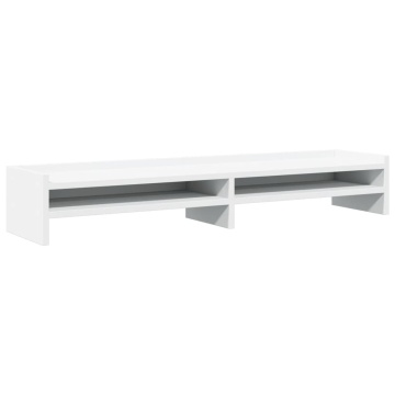 Suport monitor, alb, 100x24x16 cm, lemn prelucrat - Img 2