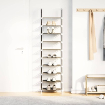 Suport pantofi 10 niveluri negru 44x28x180 cm țesătură nețesă - Img 4