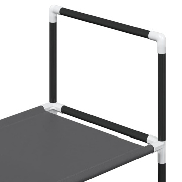 Suport pantofi 4 niveluri negru 44x28x77 cm țesătură nețesă - Img 6