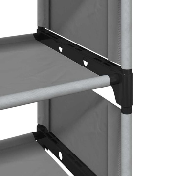 Suport pantofi cu 8 niveluri, gri 54x28x124 cm, nețesut - Img 6