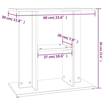 Suport pentru acvariu, alb, 60x30x60 cm, lemn prelucrat - Img 7