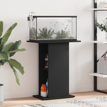 Suport pentru acvariu, negru, 60,5x36x72,5 cm, lemn prelucrat - Img 1