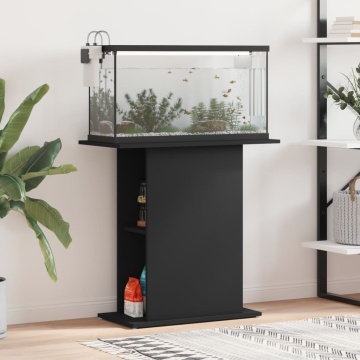 Suport pentru acvariu, negru, 75x36x72,5 cm, lemn prelucrat - Img 1