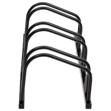 Suport pentru biciclete, pentru 3 biciclete, negru, oțel - Img 3