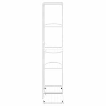 Suport pentru flori cu 5 niveluri, alb, 43x22x98 cm, metal - Img 4