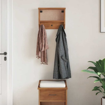 Suport pentru haine SANDNES 45x12x35 cm, lemn masiv de pin - Img 4
