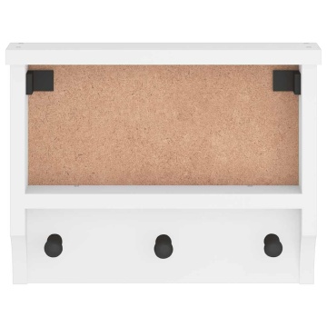 Suport pentru haine SANDNES alb 45x12x35 cm lemn masiv de pin - Img 8