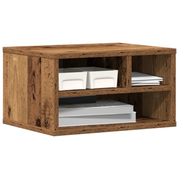 Suport pentru imprimantă Lemn vechi 40x32x22,5 cm Lemn compus - Img 3