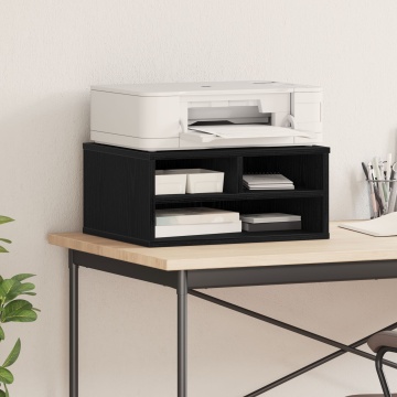 Suport pentru imprimantă Negru Stejar 49x40x22,5 cm Lemn prelucrat - Img 1