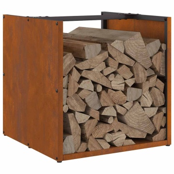 Suport pentru lemne de foc 40x40x40 cm Oțel pentru intemperii - Img 4