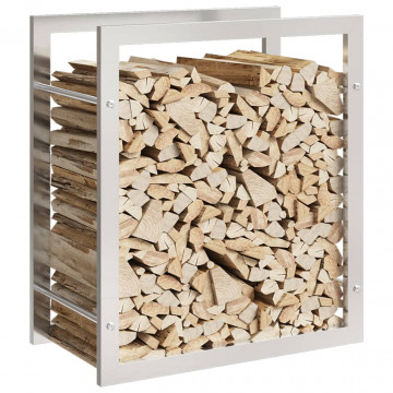 Suport pentru lemne de foc, 50x28x56 cm, oțel inoxidabil - Img 3