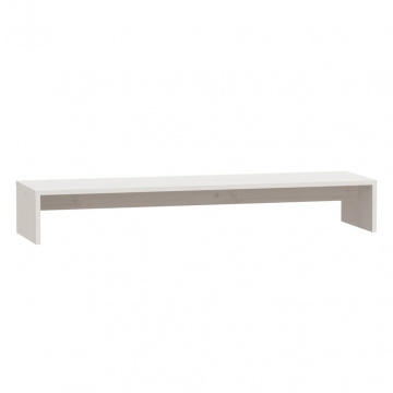 Suport pentru monitor, alb, 100x27x15 cm, lemn masiv pin - Img 2