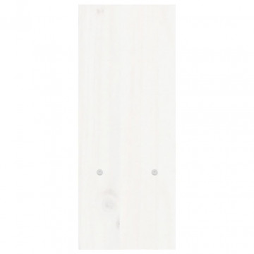Suport pentru monitor, alb, (39-72)x17x43 cm, lemn masiv pin - Img 7