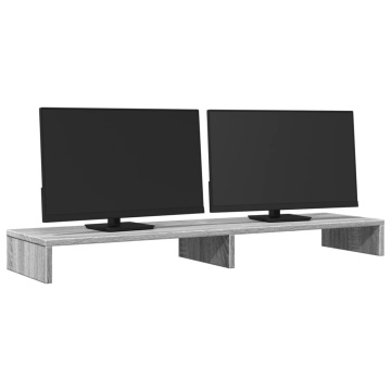Suport pentru monitor, gri sonoma, 100x27x10 cm lemn prelucrat - Img 3