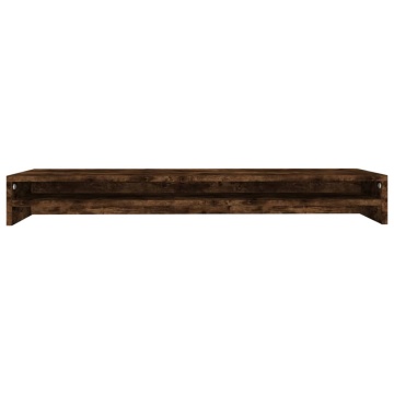 Suport pentru monitor stejar fumuriu 100x24x13cm lemn prelucrat - Img 4