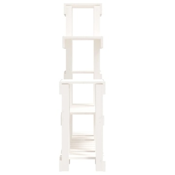 Suport pentru plante, alb,92x25x97 cm, lemn masiv de pin - Img 5