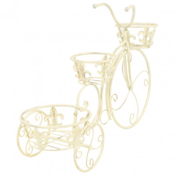 Suport plante în formă de bicicletă, metal, în stil vintage - Img 4