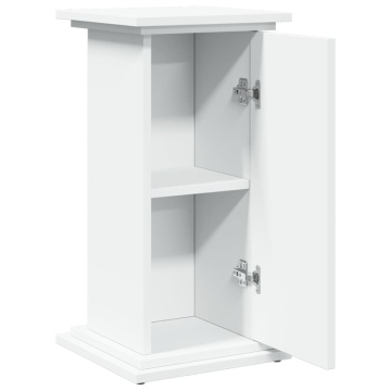 Suport prezentare cu depozitare alb 31x30x60 cm lemn prelucrat - Img 5