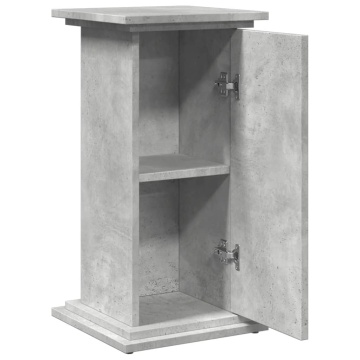 Suport prezentare cu depozitare gri beton 31x30x60 cm lemn - Img 5