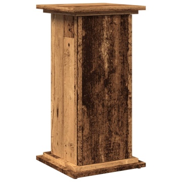 Suport prezentare cu depozitare lemn vechi 31x30x60 cm lemn - Img 2